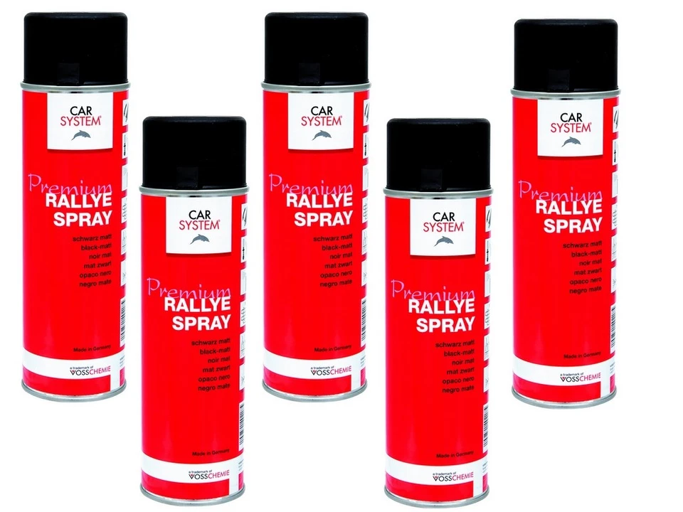 5x Spraydose 500ml 1K CS Rallye Premium Spray Schwarz Matt Farbspray Autolack ! - Bild 1 von 1