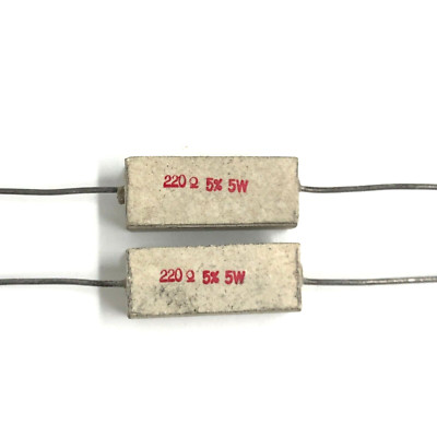 2-Pack 20 Ohm 20W Axial Ceramic Cement Power Resistors – US Stock, 20RJ
