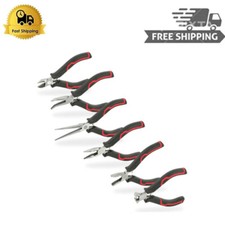 Durable 6-Piece Mini Pliers Set w/Soft Grip Handles for Crafting Jewelry Making