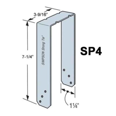 Simpson Strong-Tie SP4 Stud Plate Connector (50/Box)