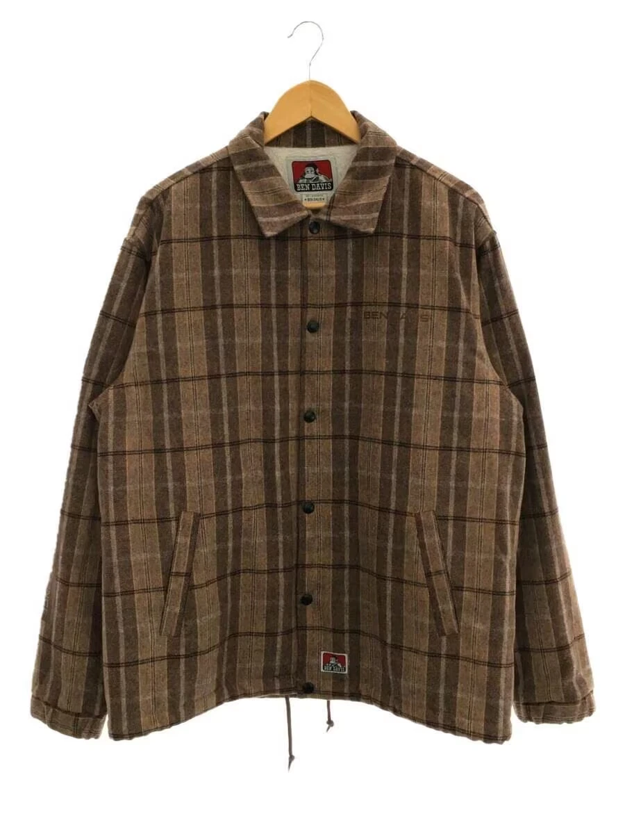 BEN DAVIS BOA COACH JACKET Blouson L Wool BRW check G 9780016USED __Men's