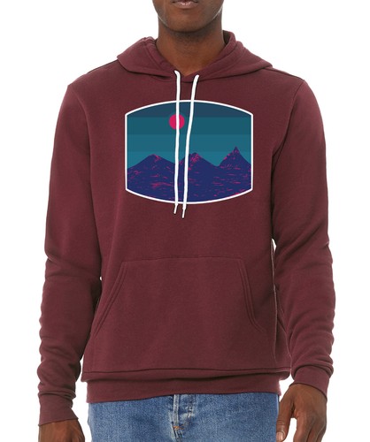Sudaderas con capucha Blue Mountain al atardecer, sudaderas con capucha unisex para caminar, naturaleza - Imagen 4 de 6