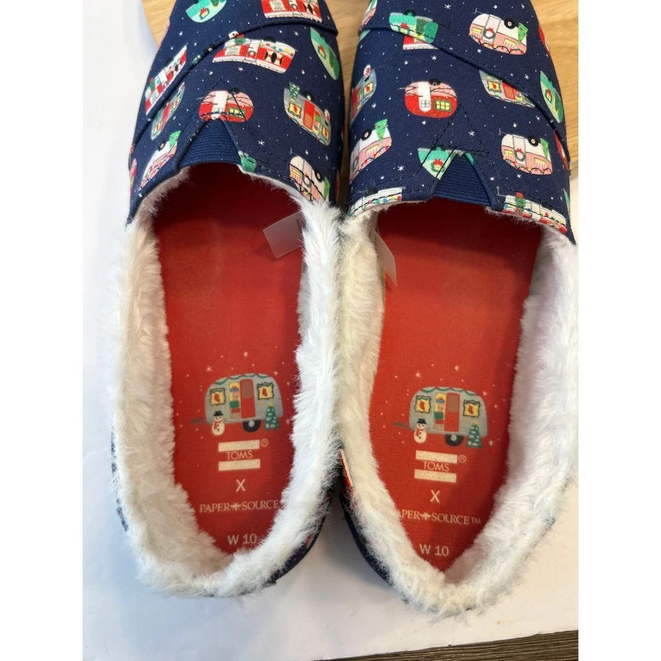 Toms Navidad Vintage Remolques Campistas Luces de Vacaciones Zapatos Difusos Para Mujer 10 Foto 4 de 4