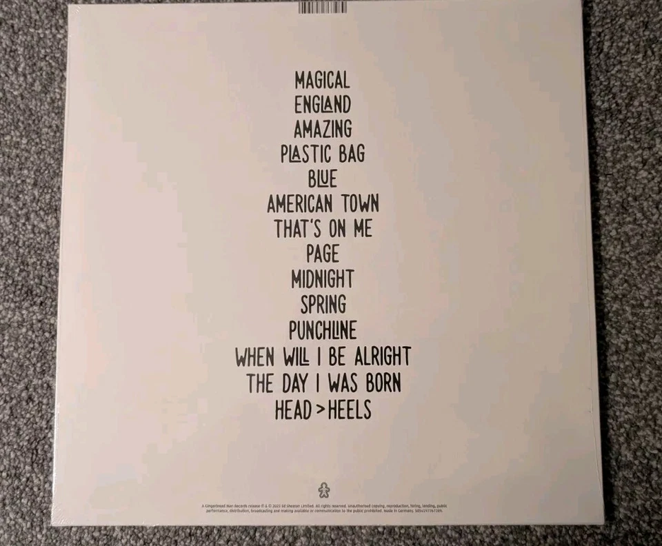 Ed Sheeran Autumn Variations 2023 LP New Limited Edition White Vinyl - Image 2 of 3