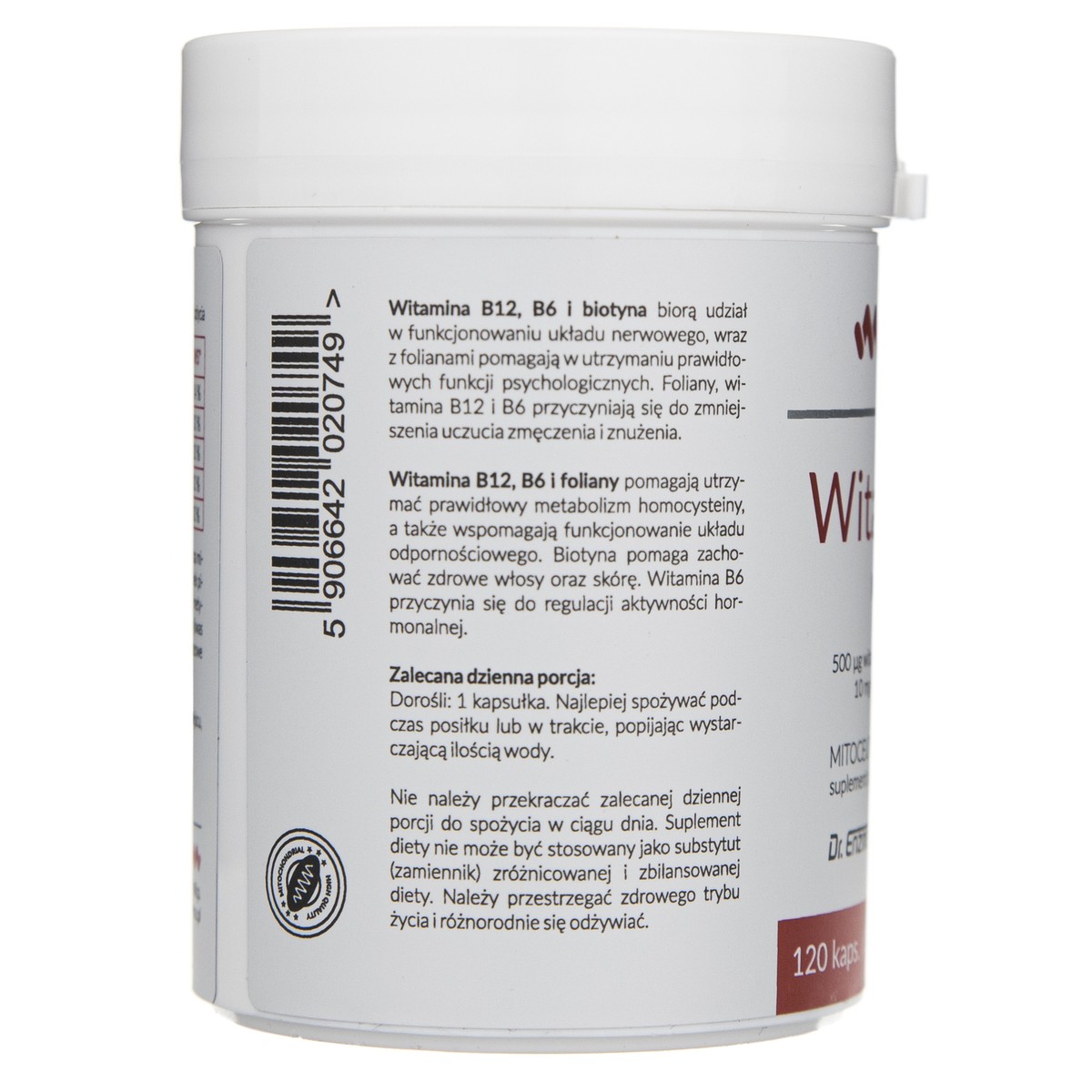 Vitamine B12 MSE MAX Par Dr. Enzmann (Mito Pharma) - Boîte De 120 Capsules - Complément Alimentaire Neuf