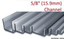 ALU Kanal U Profil 5/8" (15,9mm), 2 Varianten, L&auml;ngen 100mm - 2500mm