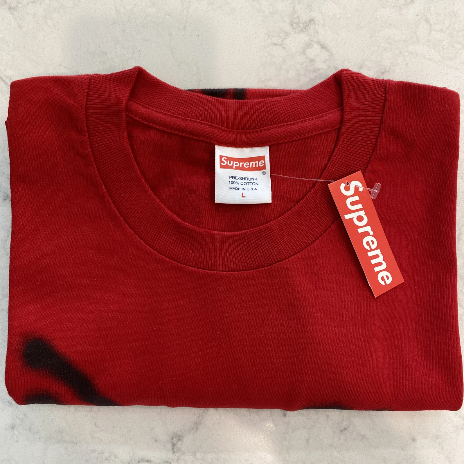 T shirt rouge SUPREME SMILE taille grande SS18 neuf avec étiquettes