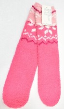 Old Navy Cozy Socks Pink Snowflake One Size Women's New
