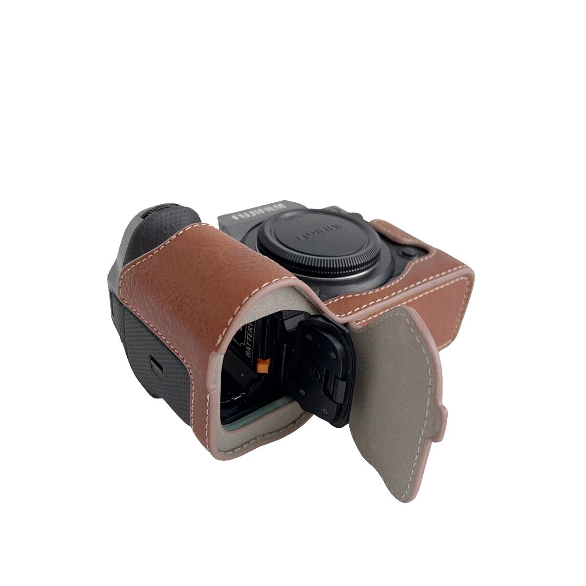 Cámara de cuero marrón casos difíciles