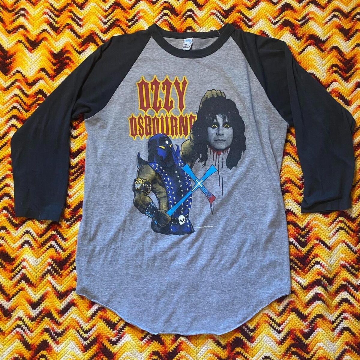 Vtg 1982 Ozzy Ozbourne Raglan T Shirt Diary of A Madman Size Vtg 1982 Ozzy Ozbourne Raglan T Shirt Diary of A Madman Size