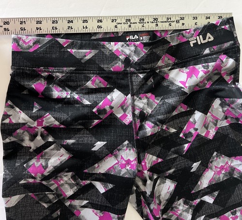 FILA Sport Running leggings Pants Size Med. LOT Of 2 Black MultiColor 27” Inseam - Picture 7 of 18