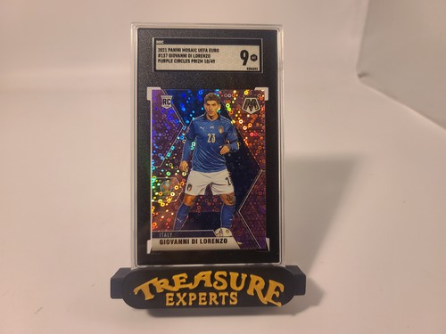 2021 Mosaic UEFA Euro #137 Giovanni Di Lorenzo Purple Cirlces 10/49 SGC 9 Mint