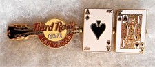 HARD ROCK CAFE LAS VEGAS ACE & KING SPADES SPINNING BLACKJACK GUITAR PIN # 19896