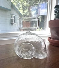 Glass Snail Tea Light Candle Holder 