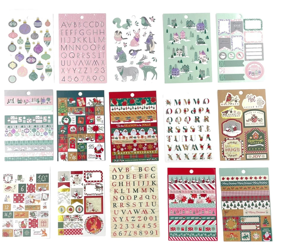 Recolección Navidad Álbum de Recortes Pegatinas 30 Hojas Surtidas Vacaciones Foto 3 de 4