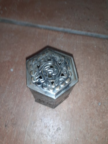 Süße Räucherdose Räucherwerk Dose Räuchern Metall Vintage Retro antik - 第 10/10 張圖片