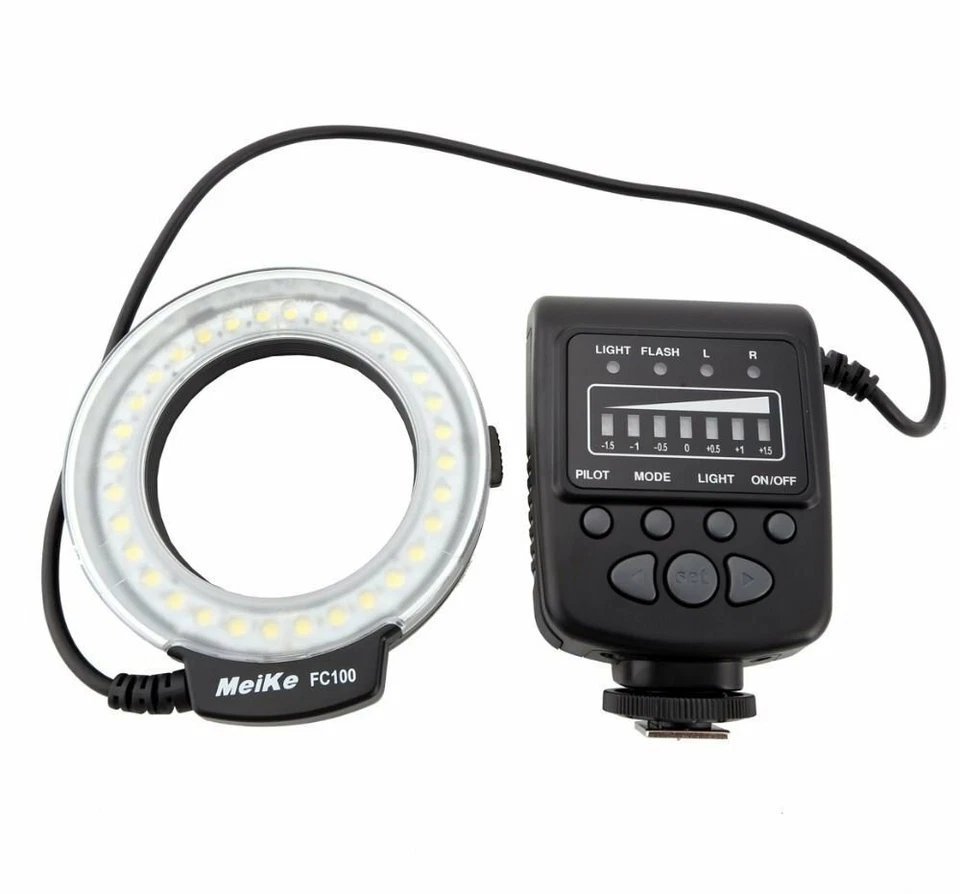 Meike FC100 LED Macro Ring Flash Light for Canon Nikon Pentax Olympus Camera - Image 4 of 4