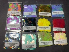 Solvent Resistant dog Paw shape 10mm Glitter U Choose Color Nail Art Face Crafts