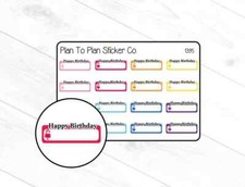 1395 Birthday Reminder Planner Stickers.