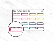 1395~~Birthday Reminder Planner Stickers.