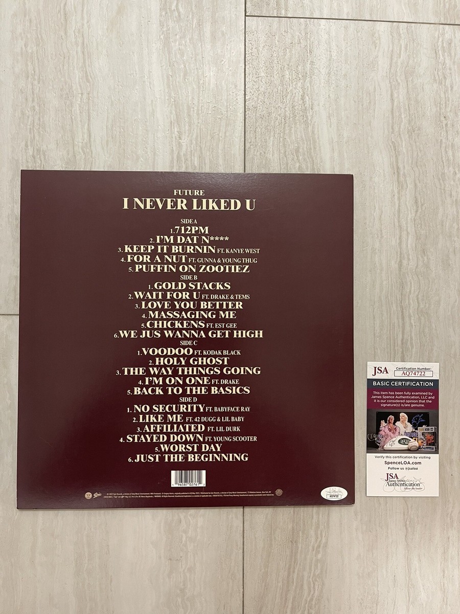 Future Hendrix Signed Vinyl Album I NEVER LIKED YOU JSA COA HNDRXX