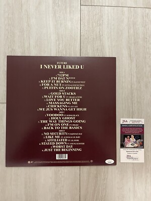 Future Hendrix Signed Vinyl Album I NEVER LIKED YOU JSA COA HNDRXX