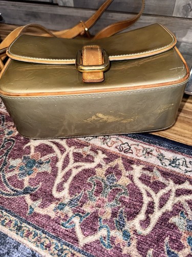Sac bandoulière authentique Louis Vuitton vert Christie monogramme monogramme GM Vernis - Photo 10/13