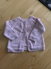 Mothercare Baby Fine Knit Cardigan Pink Cute Button Up Age 3-6 Months up to 8 kg