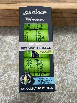 Greenbone BioBase Hundekotbeutel Mit Griff – 18 Rollen (216 Beutel), Auslaufsicher & Umweltfreundlich