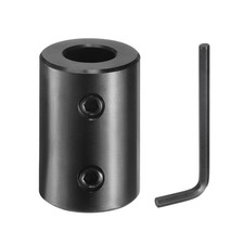 Shaft Coupling 1/2" Bore 1" OD 1-1/2" Length with Hex Wrench 2 Screws