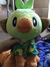 USED Pokémon Grookey Build A Bear Plush - w/ Shirt & Sound! Look! Sound Works!