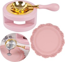 Wax Seal Kit Furnace with Spoon and Silicone Pad for Melting Pink