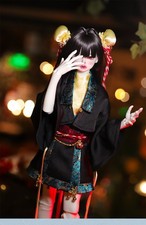 1/4 Ancient Chinese Fantasy Ghost Style Short Hanfu Costume Set Fit BJD Doll