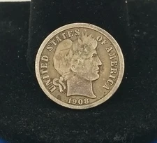 1908-P Barber Dime #20740