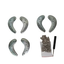 Heel Guard Repair Pads Metal Plates Nails Half Moon Heel 3 Double Men's Shoe