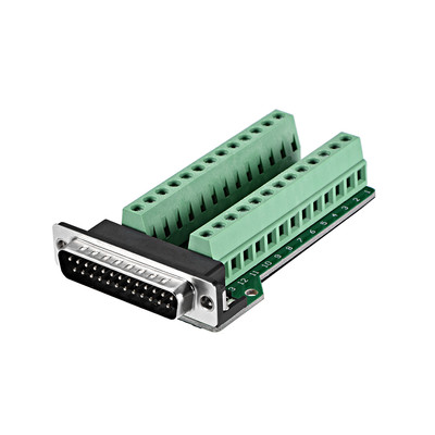 D-sub DB25 Breakout Board Connector 25 Pin 2-row Male Port with Thumb Screws