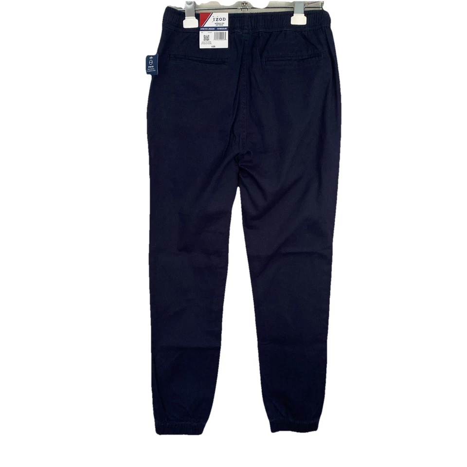 IZOD Approved School Uniform Navy Blue Boys 14 R Stretch Jogger Drawstring NWT - Image 2 of 4