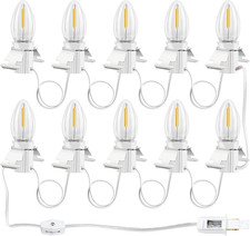 Christmas Village Lights with 10LED Bulb C7 Accessory White Cord Clip Light
