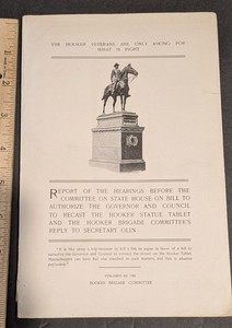Gen. Joseph Hooker Statue (3) Publications with Lists of Civil War Veterans.