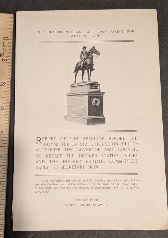 Gen. Joseph Hooker Statue (3) Publications with Lists of Civil War Veterans.