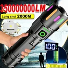 3500000000 Lumen Super Bright Tactical Flashlight Rechargeable LED Work Light