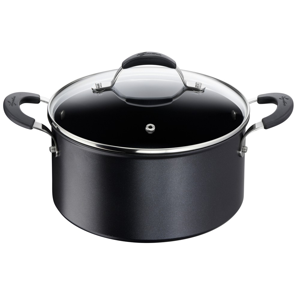 Faitout 24 cm antiadhésif Tempra en aluminium à poignées ergonomiques