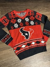 Women's Houston Texans NFL Football Christmas Sweater M Texas