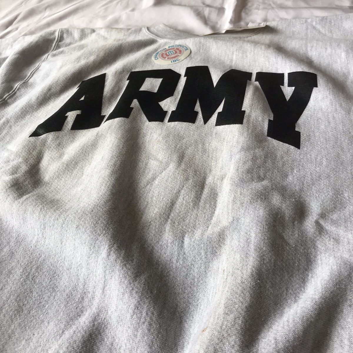 90s Champion Reverse Weave US Army Black Print Deadstock USA Vintage Sweatshirt image 4