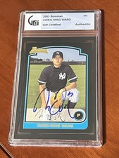 Chien-Ming Wang Autographed Rookie (GAI Authenticated) 2003 Bowman Chrome #202