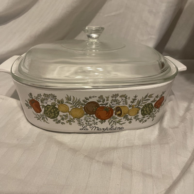 Corning Ware Spice Of Life La Marjolaine 2 Quart Dish W/ Lid A2B Good Condition