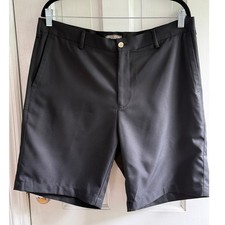 Peter Millar Salem Performance Shorts Men's 35 Black Crown Sport Golf Chino EUC