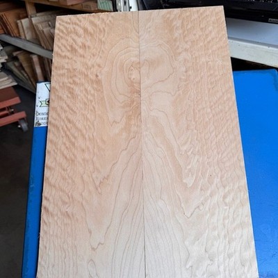 Quilted Maple   DENSE Bookmatch KD Big Leaf 22''x15''x.3'' Fig Carve Top