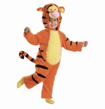 Disney Winnie the Pooh TIGGER Child L 4-6X Costume Hooded Ultra-Soft Plush EUC