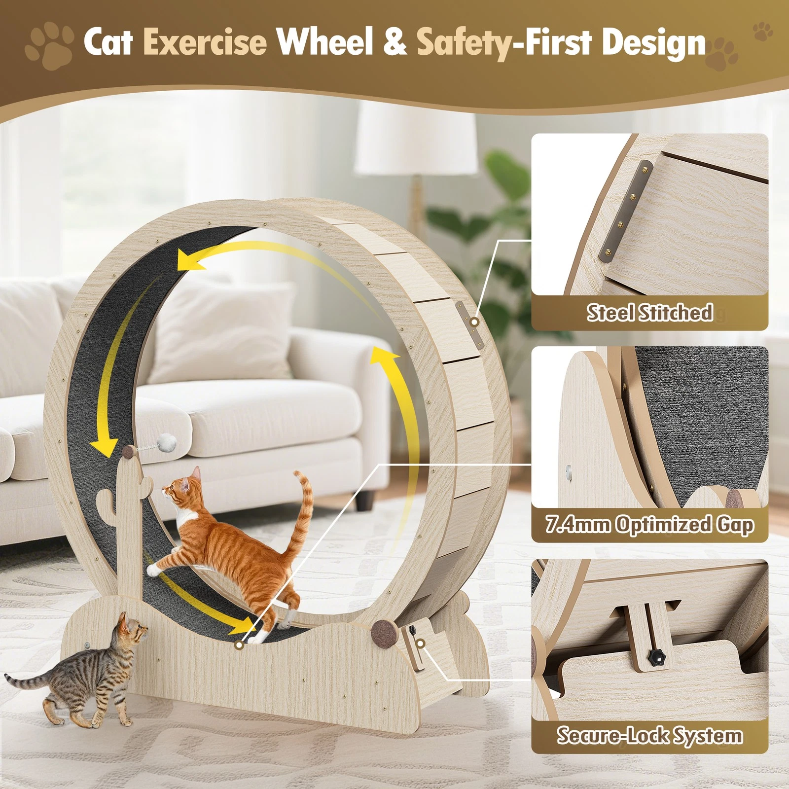 Cat Exercise Wheel Running Toy Walking Training for Fitness Weight Loss Device
Opens in a new window